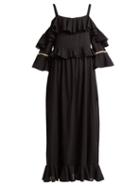 Matchesfashion.com Daft - Paxos Off Shoulder Dress - Womens - Black