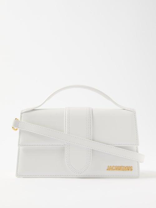 Jacquemus - Bambino Large Leather Shoulder Bag - Womens - White