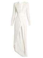 Galvan V-neck Pleated Gown
