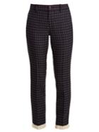 Gucci Geometric-embroidered Wool-twill Trousers
