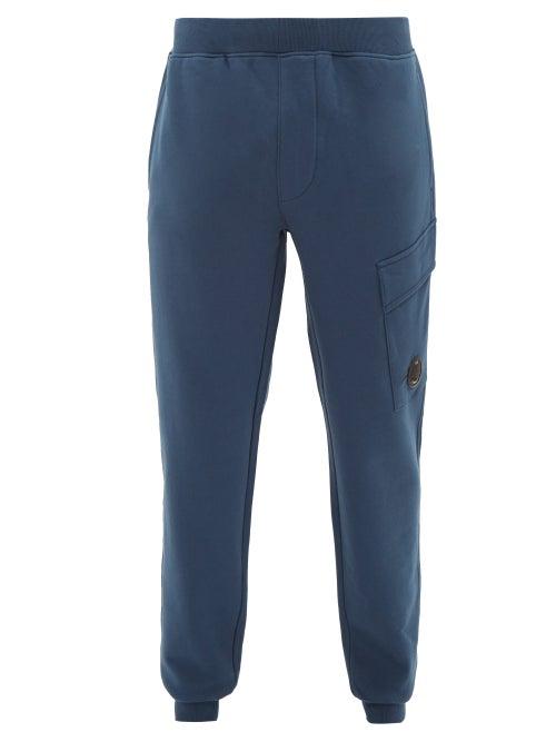 Matchesfashion.com C.p. Company - Straight Leg Cotton Track Pants - Mens - Dark Blue