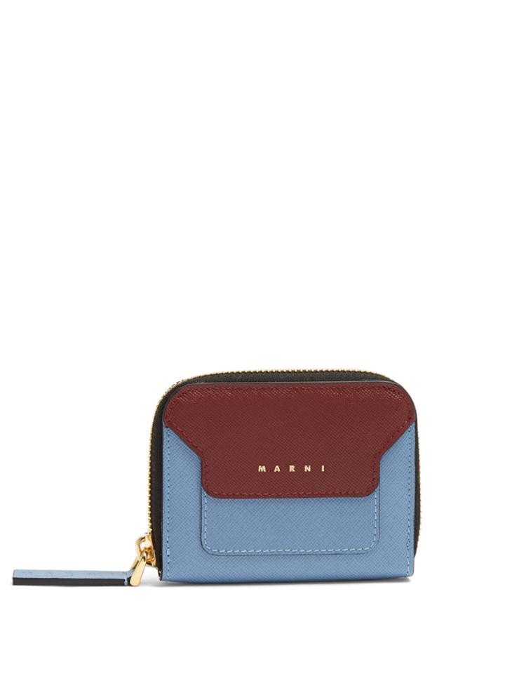 Marni Trunk Zip-around Leather Coin Purse