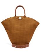 Matchesfashion.com Gabriel For Sach - Tulip Leather-trim Organic-cotton Canvas Tote Bag - Womens - Brown