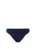 Matchesfashion.com Heidi Klein - High Rise Fold Over Bikini Briefs - Womens - Navy