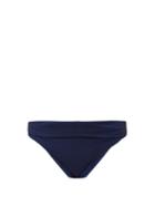 Matchesfashion.com Heidi Klein - High Rise Fold Over Bikini Briefs - Womens - Navy