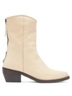 Matchesfashion.com Legres - Leather Western Boots - Womens - Nude
