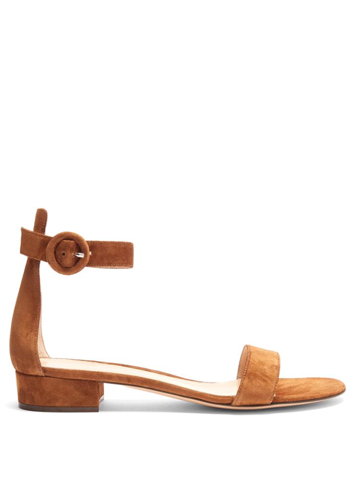 Gianvito Rossi Portofino Block-heel Leather Sandals