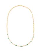 Jade Trau - Pia Emerald & 18kt Gold Necklace - Womens - Yellow Gold