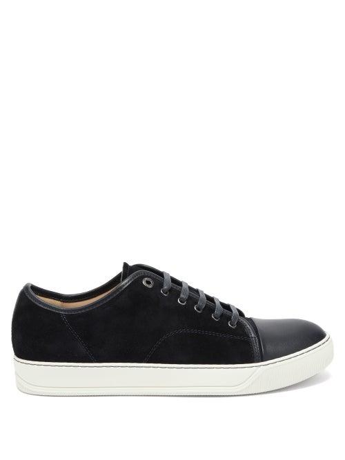 Matchesfashion.com Lanvin - Suede Low Top Trainers - Mens - Blue
