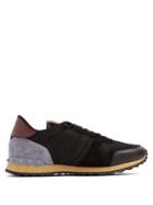 Valentino Rockrunner Suede And Leather Trainers