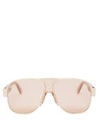 Dior - Diorsignature Aviator Metal Sunglasses - Womens - Dusty Pink