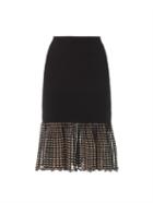 Alexander Mcqueen Open-lace Hem Skirt