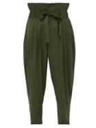 Matchesfashion.com Sasquatchfabrix - Nanpou Paperbag Waist Trousers - Mens - Light Green