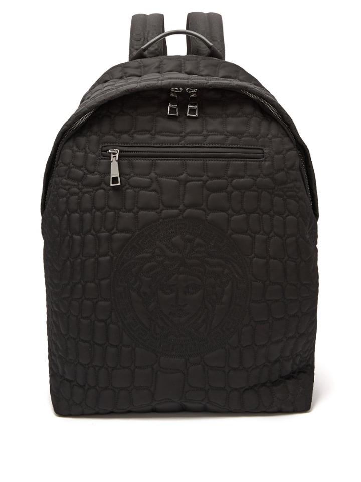 Versace Quilted Nylon Backpack