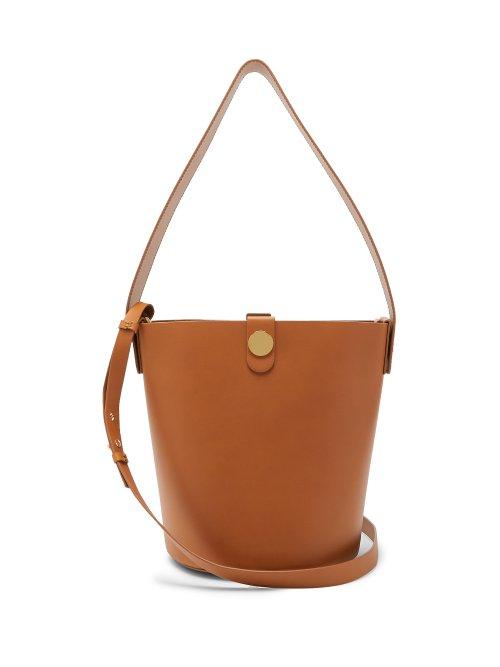 Matchesfashion.com Sophie Hulme - Swing Leather Bucket Bag - Womens - Tan