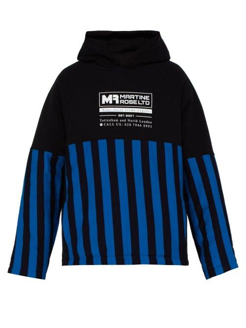 Matchesfashion.com Martine Rose - Padded Cotton Jersey Hooded Sweatshirt - Mens - Multi