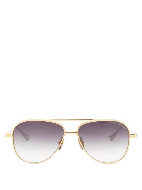 Dita Eyewear - Subsystem Aviator Titanium Sunglasses - Mens - Gold