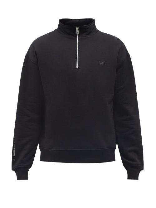 Frame - The Essential Quarter-zip Fleece Sweatshirt - Mens - Black