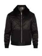 Matchesfashion.com Givenchy - Quilted Shearling Collar Bomber Jacket - Mens - Black
