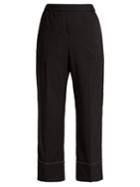 No. 21 Crystal-embellished Wool-crepe Trousers