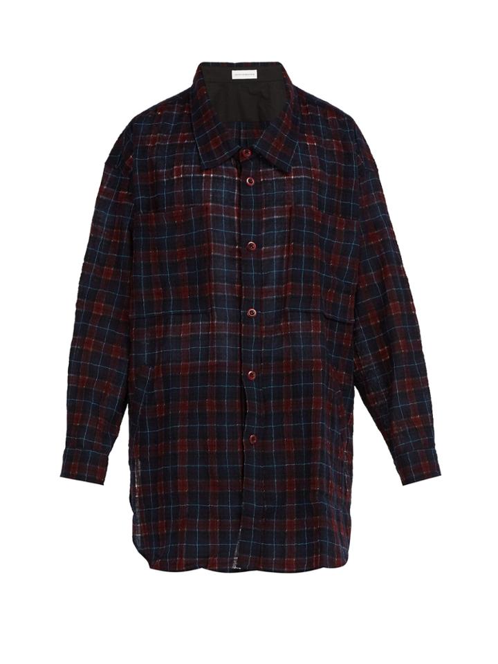 Faith Connexion Oversized Wool-blend Check Shirt