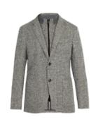 Matchesfashion.com Ermenegildo Zegna - Checked Alpaca Blend Blazer - Mens - Grey
