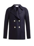 Matchesfashion.com Harris Wharf London - Wool Pea Coat - Womens - Navy