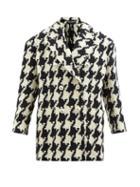 Dolce & Gabbana - Houndstooth-check Wool-blend Jacket - Womens - Black White