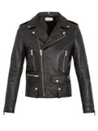 Saint Laurent Notch-lapel Leather Biker Jacket