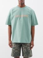Jacquemus - Raphia Macram-logo Cotton-jersey T-shirt - Mens - Green Multi