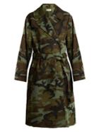 Nili Lotan Farrow Camouflage-print Cotton-blend Trench Coat