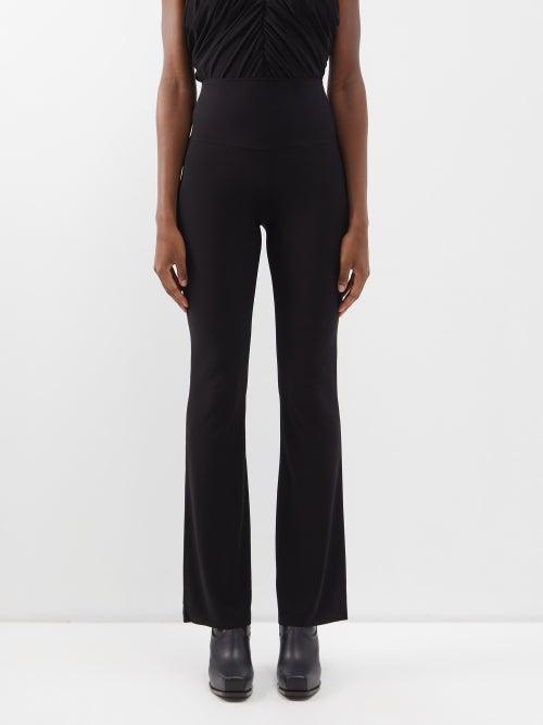 Norma Kamali - High-rise Jersey Trousers - Womens - Black