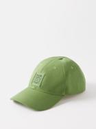 Loewe - Logo-plaque Cotton-canvas Baseball Cap - Mens - Green