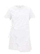 Matchesfashion.com Sir - Delilah Broderie Anglaise Cotton Wrap Mini Dress - Womens - White