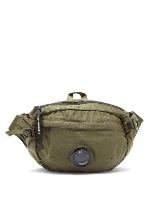 Matchesfashion.com C.p. Company - Lens Logo Technical Satin Belt Bag - Mens - Khaki