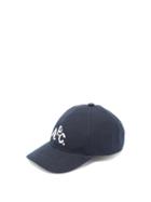 Matchesfashion.com A.p.c. - Aaron Logo Embroidered Cotton Cap - Mens - Navy