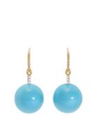 Matchesfashion.com Irene Neuwirth - Gold, Diamond & Kingman Turquoise Earrings - Womens - Blue