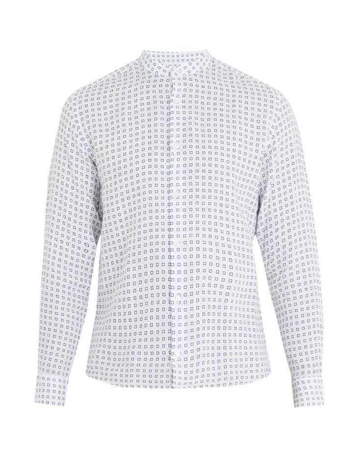 Altea Tile-print Linen Shirt