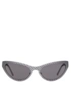 Matchesfashion.com Balenciaga - Logo Engraved Cat Eye Sunglasses - Mens - Grey