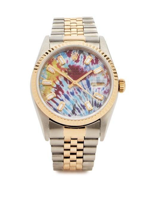 Jacquie Aiche - Vintage Rolex Datejust Diamond & 18kt Gold Watch - Womens - Multi
