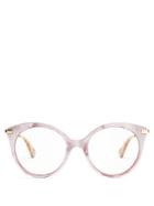 Gucci Round-frame Mother-of-pearl Acetate Glasses