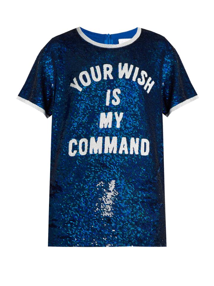 Ashish Sequin-embellished Silk-georgette Top