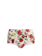 Matchesfashion.com Dolce & Gabbana - Floral Print Bikini Briefs - Womens - White Multi