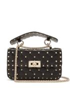 Matchesfashion.com Valentino - Rockstud Small Quilted Leather Shoulder Bag - Womens - Black