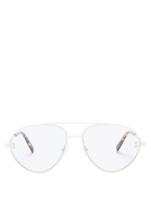 Matchesfashion.com Stella Mccartney - Rimless Aviator Sunglasses - Womens - White