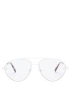 Matchesfashion.com Stella Mccartney - Rimless Aviator Sunglasses - Womens - White