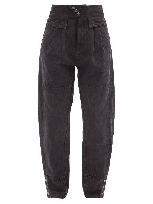 Sea - Augustine High-rise Pleated Jeans - Womens - Black
