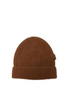 Prada Logo-embellished Ribbed-knit Cashmere Beanie Hat