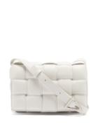 Matchesfashion.com Bottega Veneta - Padded Cassette Intrecciato Leather Cross-body Bag - Womens - White
