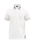 Matchesfashion.com Fendi - Logo-jacquard Cotton-piqu Polo Shirt - Mens - White